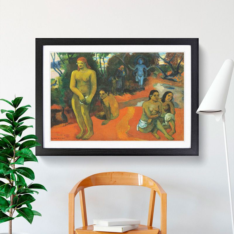 Delectable Waters by Paul Gauguin - Picture Frame Painting, Black, 65cm H x 90cm W x 2cm D