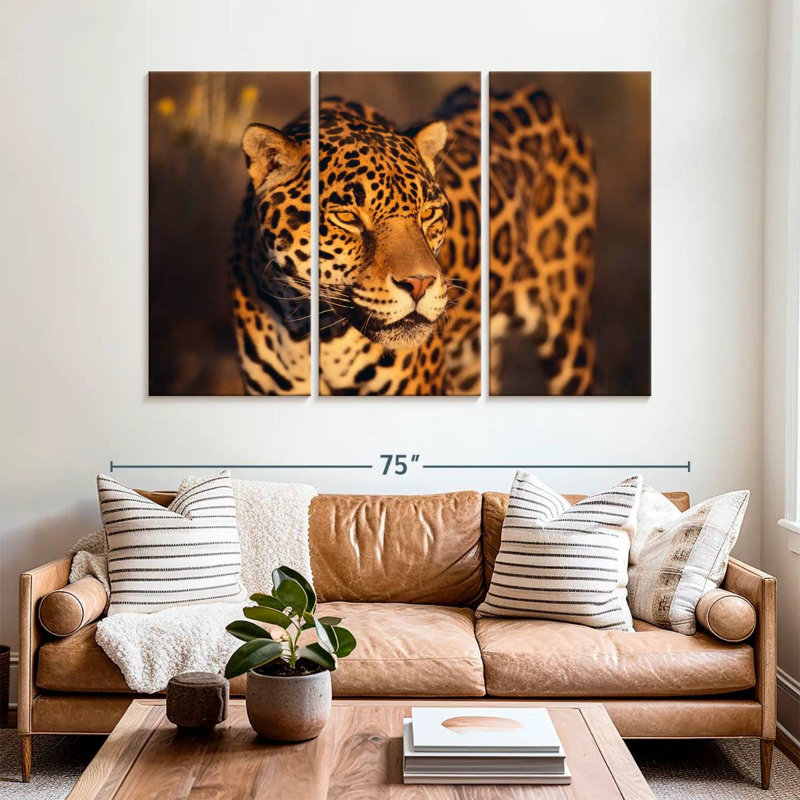 Brampt Jaguar sous le soleil, H 42 po x l 65 po