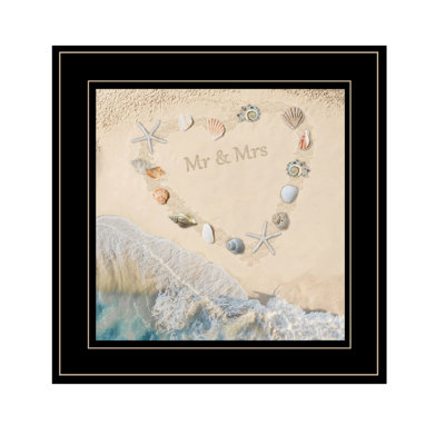 Mariage est une plage, art mural encadré pour le salon, décoration murale par Rosecliff Heights