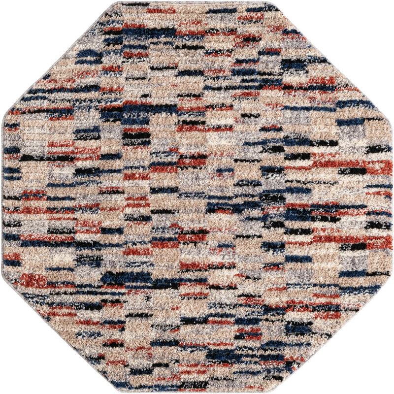 Tucson Abstract Indoor Rug, Octagon 4' x 4'