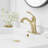 Single-Hole Single-handle Bathroom Faucet with Drain Assembly-95166387