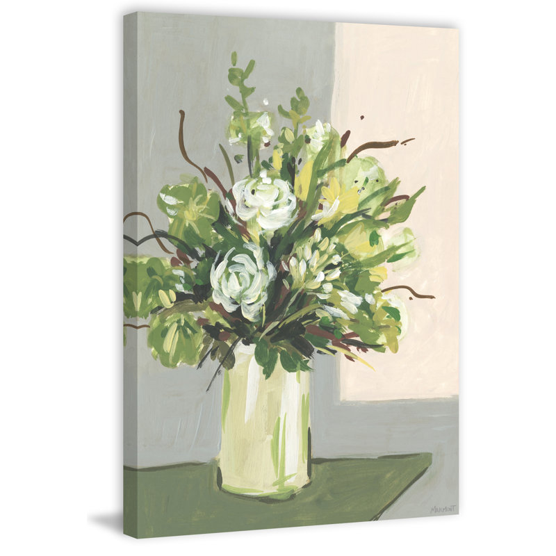 Elegant Floral II 1 Piece Wrapped Canvas Painting, 101cm H x 152cm W