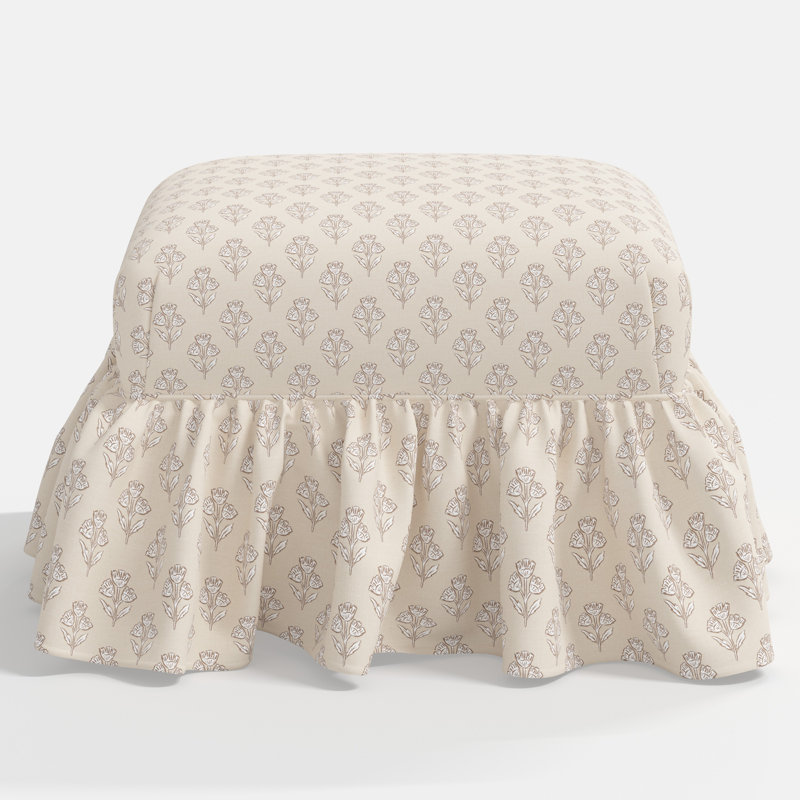 June Upholstered Ottoman, Francie Cream