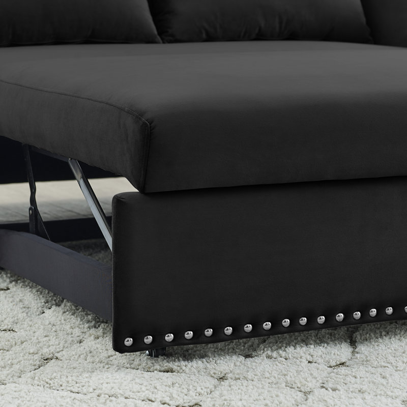 Canapé-lit Rivet-Accent, Noir