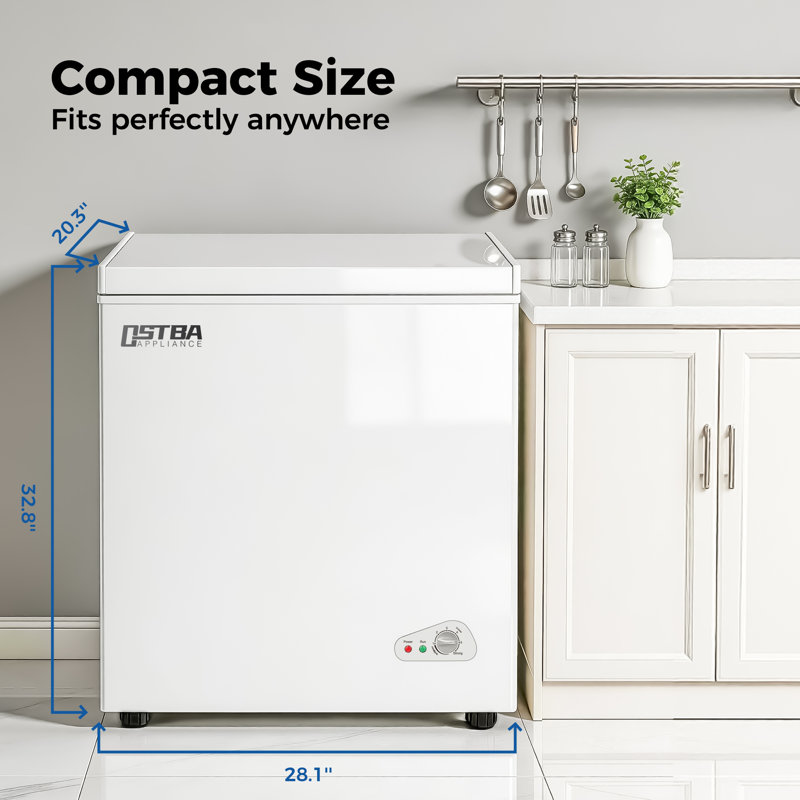 IceLapse 6‑Speed Temp Quiet Energy‑Saving Freezer, White