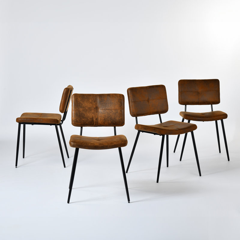 Chaises de salle à manger rembourrées Christiène pour la salle à manger ou le café du restaurant, 4 pièces