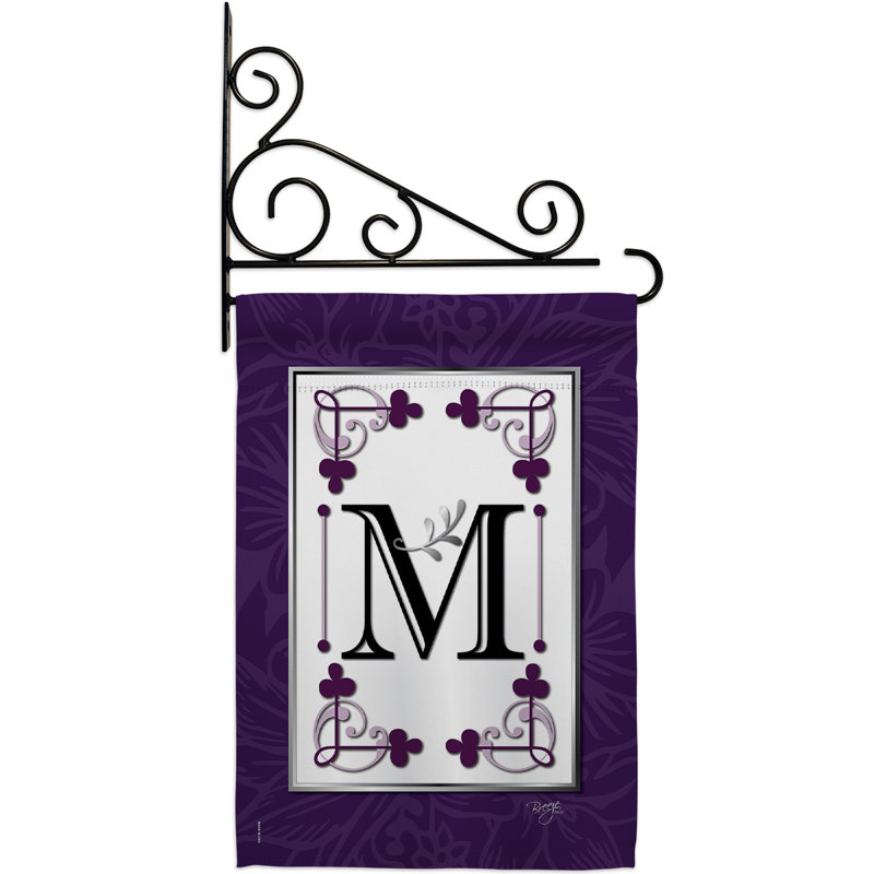 Ensemble de drapeaux en polyester 18 x 13 po à 2 côtés, M
