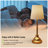 17.5" Cordless Rechargeable LED Table Lamp with Stepless Dimming & Touch Control - Modern Fabric Shade Desk Lamp for Bedroom, Living Room, Office Lighting