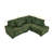 HDF Store 93" W x 73.5" D x 35" H Corduroy Reversible Sectional Sofa