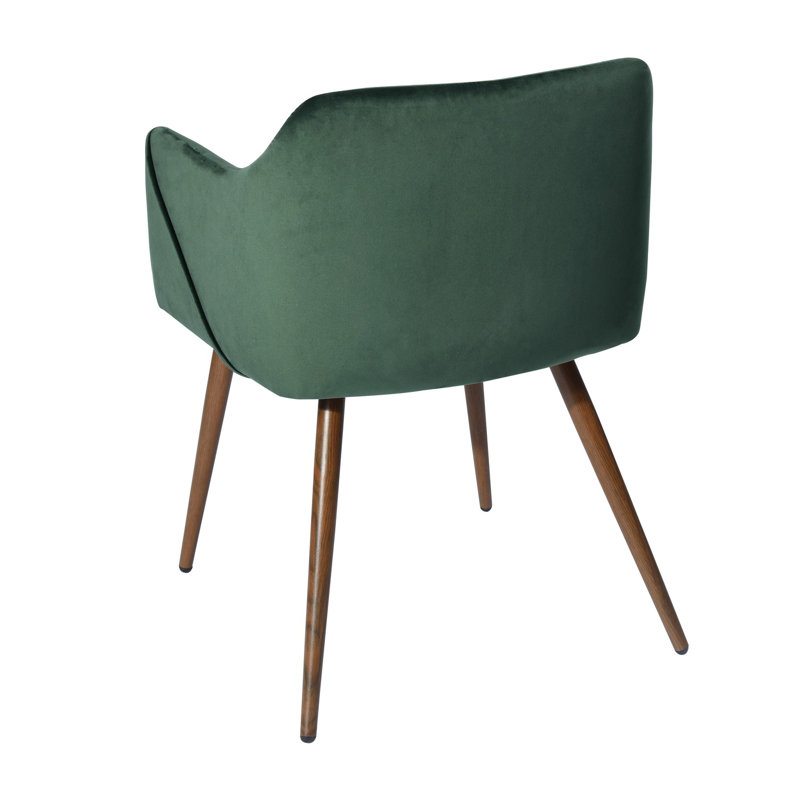 Sofiya 47cm H Velvet Upholstered Armchair, Brown, Green