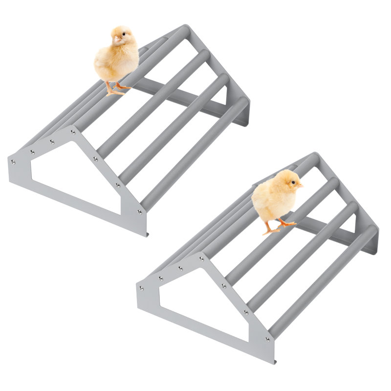 Paquet de 2 perchoirs pour perchoir, perchoir à volaille en bois triangulaire pour poussins et poules adultes