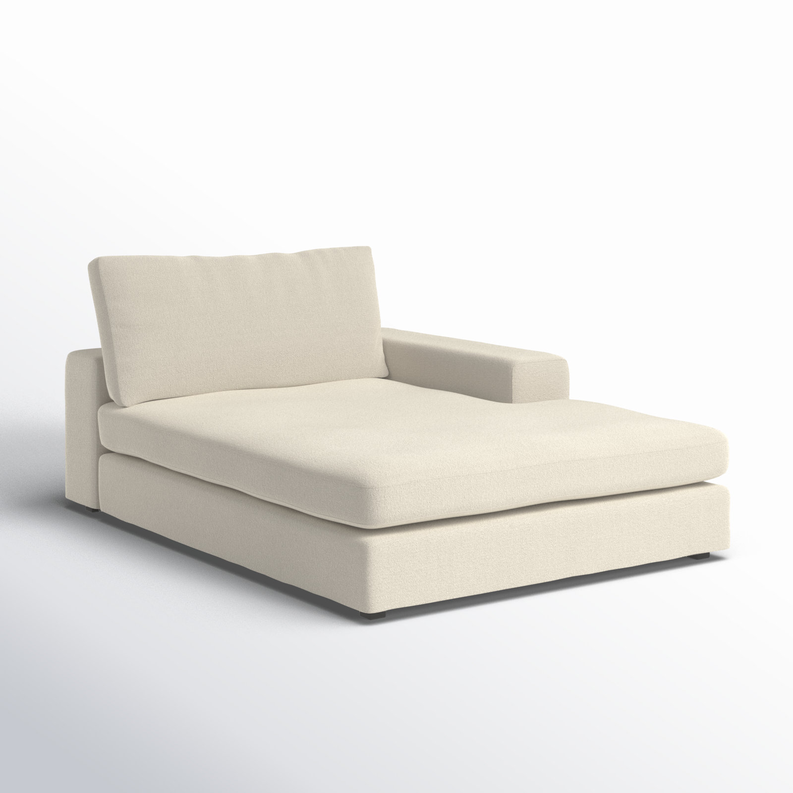Ojai Upholstered Chaise Lounge, Right Hand Facing, Beige