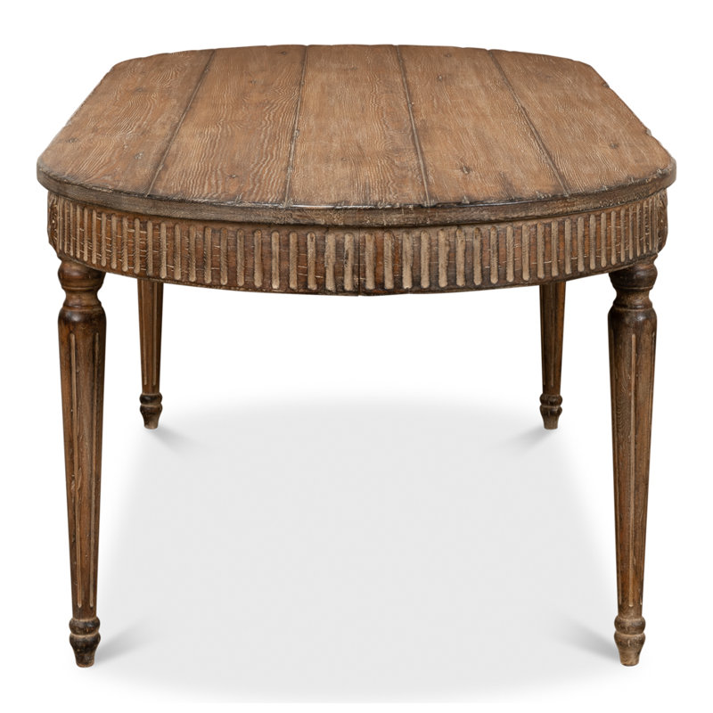 Olguin Oval Pine Wood Dining Table