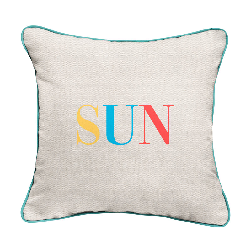  Housse de coussin d'extérieur carré Sun, Naturel