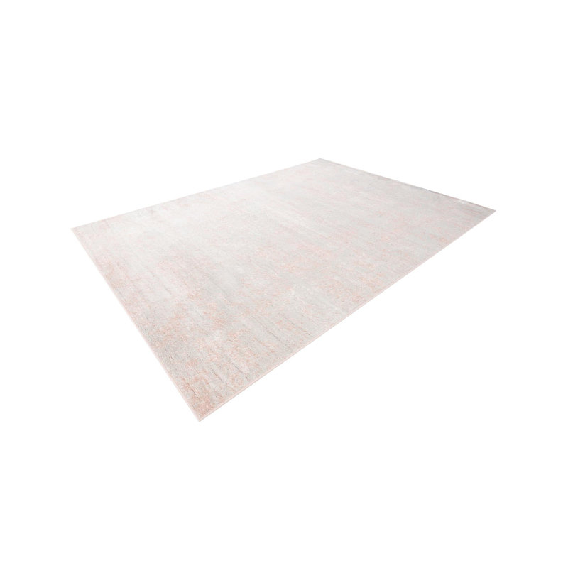 Tapis rose clair / blanc Juliette, Rectangle 6 pi 1 po x 9 pi
