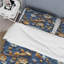 Ensemble de housse de couette doré bleu Midcentury Flowers Glam - Midcentury Flowers-109149269