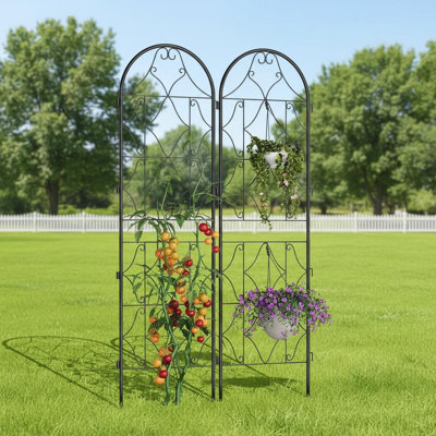 2pcs Garden Trellis, No Dig Dog Fence Outdoor