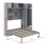 Grand lit escamotable escamotable grand format avec armoire supérieure, tablettes et garde-robe-1094597222