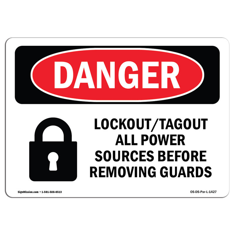 Danger Sign, 18" H x 24" W x 0.1" D