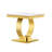 Crystallynn Solid Wood Top End Table