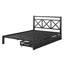 Lit plateforme double avec rangement