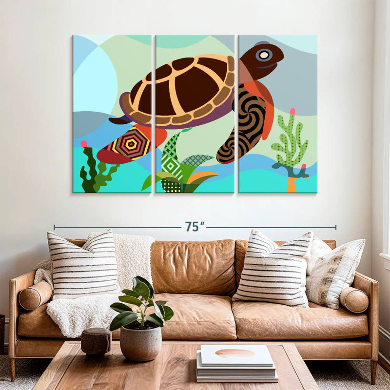 Brampt Spectrum Sea Turtle, 42" H x 65" W