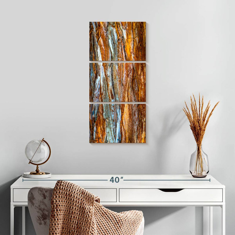 Abstrait d'écorce d'arbre, H 27 po x l 12 po