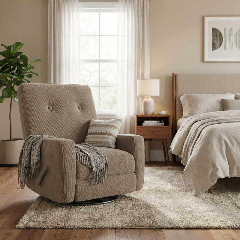 Chaises inclinables pour salon, chambre à coucher, bureau, véhicule récréatif, petits espaces, Gris