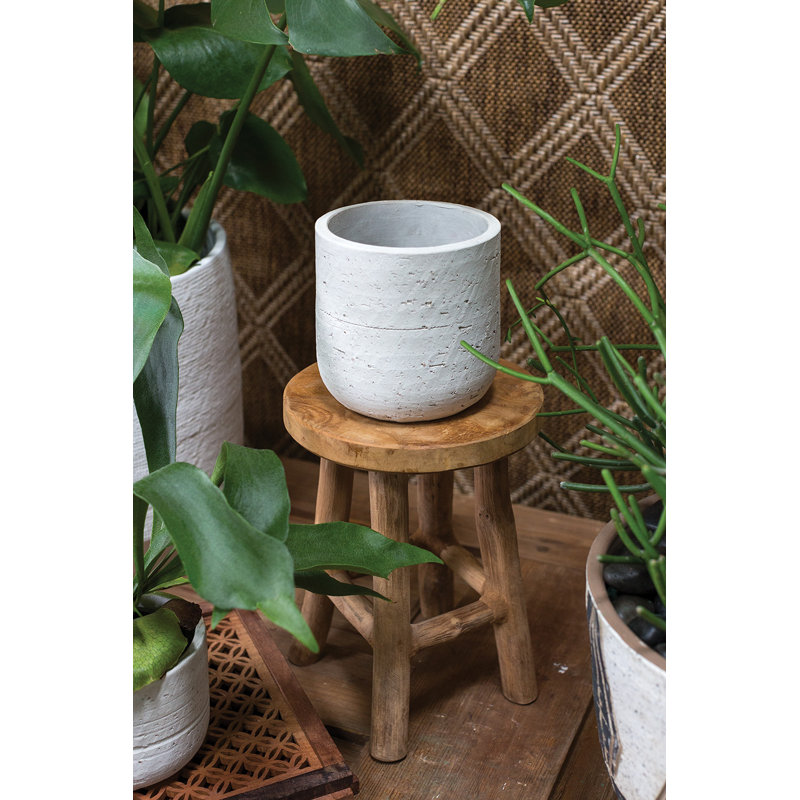 Handmade Ceramic Pot Planter, 5.25" H x 5.25" W x 5.25" D