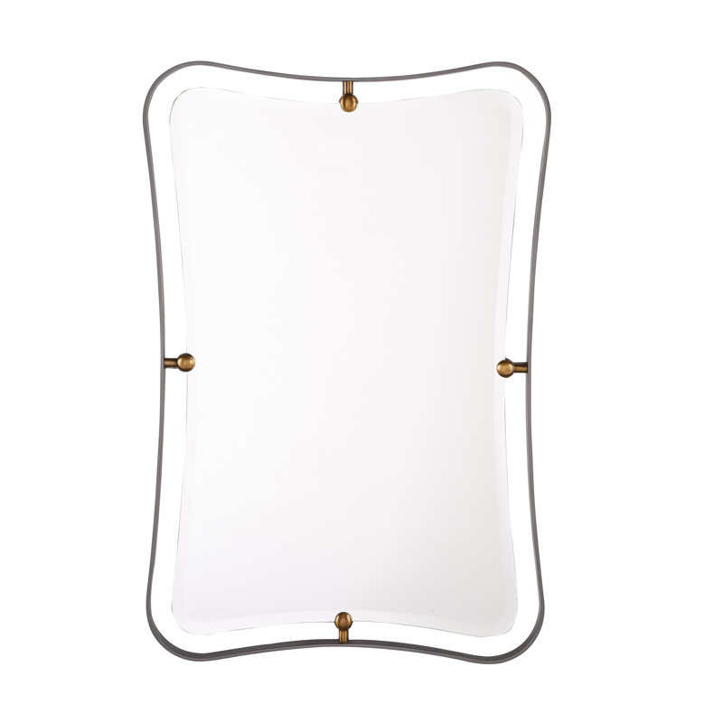 Janey Flat Metal Beveled Wall Mirror