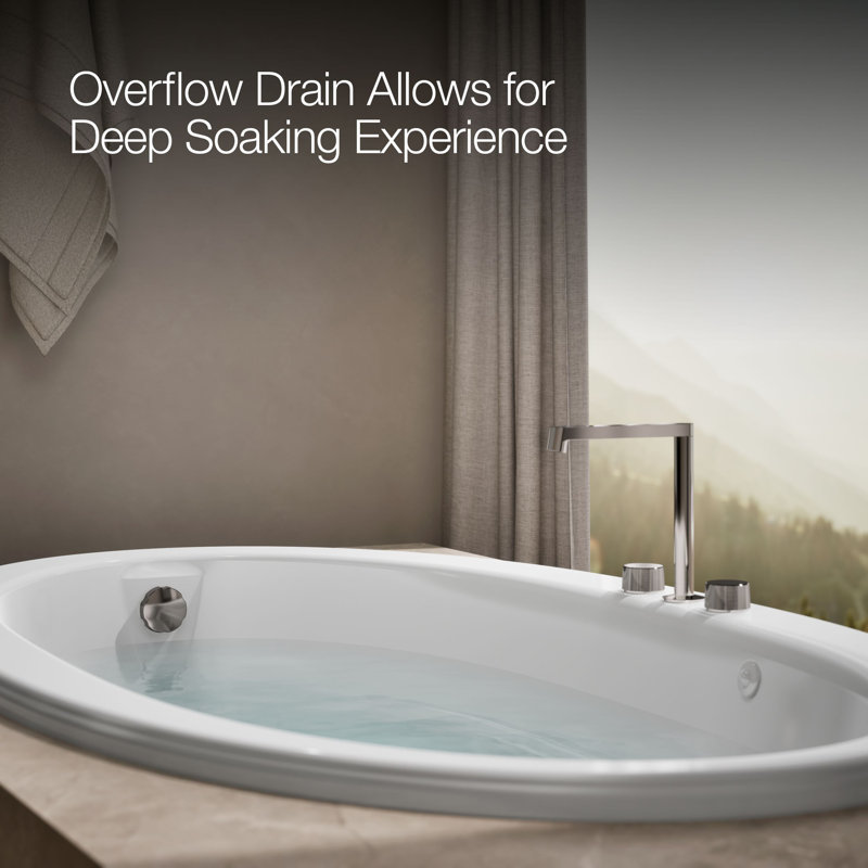 Sunward® 72" x 42" Whirpool Bathtub, White