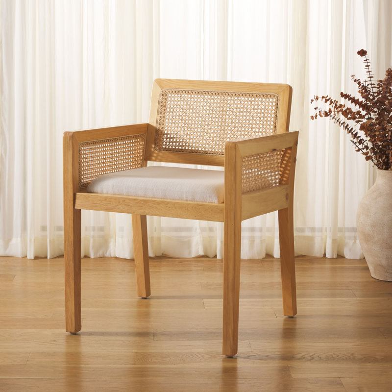 Patrina Armed Dining Chair, Natural