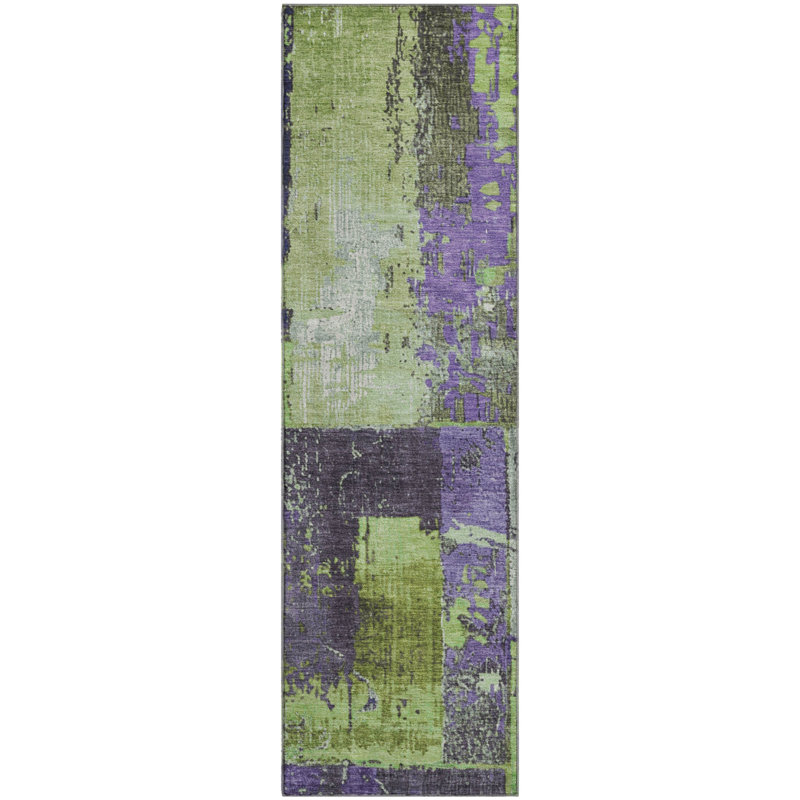 Premium Machine Washable Chelston AMF1866 Abstract Rug, Runner 2'3" x 7'6"