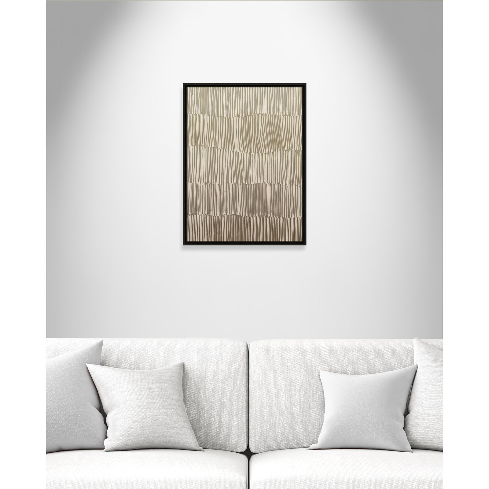 Linear Calm I Print by , 25.5" H x 19.5" W, Espresso Floater