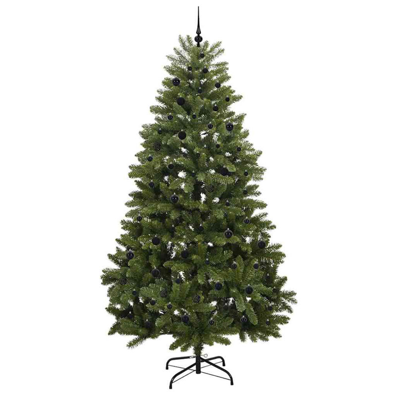 Artificial Christmas Tree with Stand Green PVC and Metal, 8.86 ft
