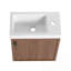 Meuble-lavabo mural avec lavabo en résine et porte simple à fermeture douce-1804462000