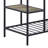 Lona Rustic Oak & Black Finish Kitchen Island