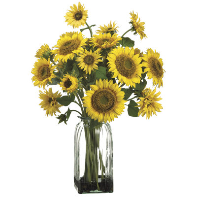 Silk Sunflower Arrangement in Vase