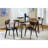 Dark Walnut Extension Leaf Dining Table