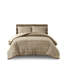 Édredon surdimensionné en chenille brun clair 2 pièces pour lit simple / simple TG, rembourrage, taies décoratives à boutons, chaleur supplémentaire, style et fonctionnalité des taies décoratives-122451693