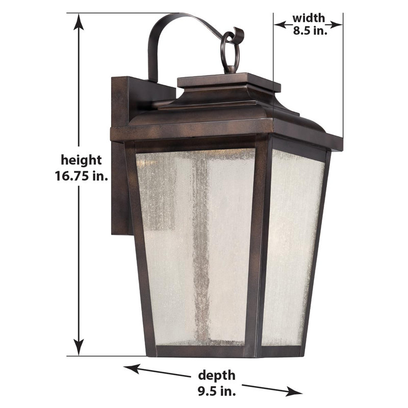 Mayhugh Aluminum LED Wall Light, 16.75" H x 8.5" W x 9.5" D