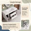Meuble-lavabo suspendu de 48 po avec lavabo simple, blanc, armoire en mélamine et lavabo intégré en résine, fermeture amortie et entièrement assemblé.-1397478084-1397459716