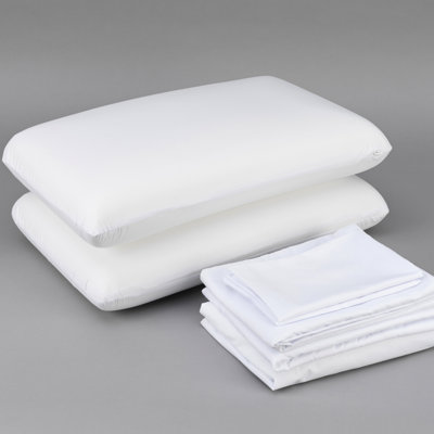 Full Size Bedding - Cool Memory Foam Pillow, Smooth Sheet , Mattress Protector For A Restful Night Collection With Sound Sleep