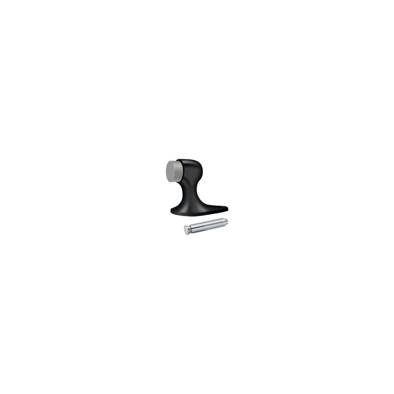 Deltana FDB218U15 Floor Door Bumper 2-1/8", Solid Brass in Brushed Nickel, Paint Black