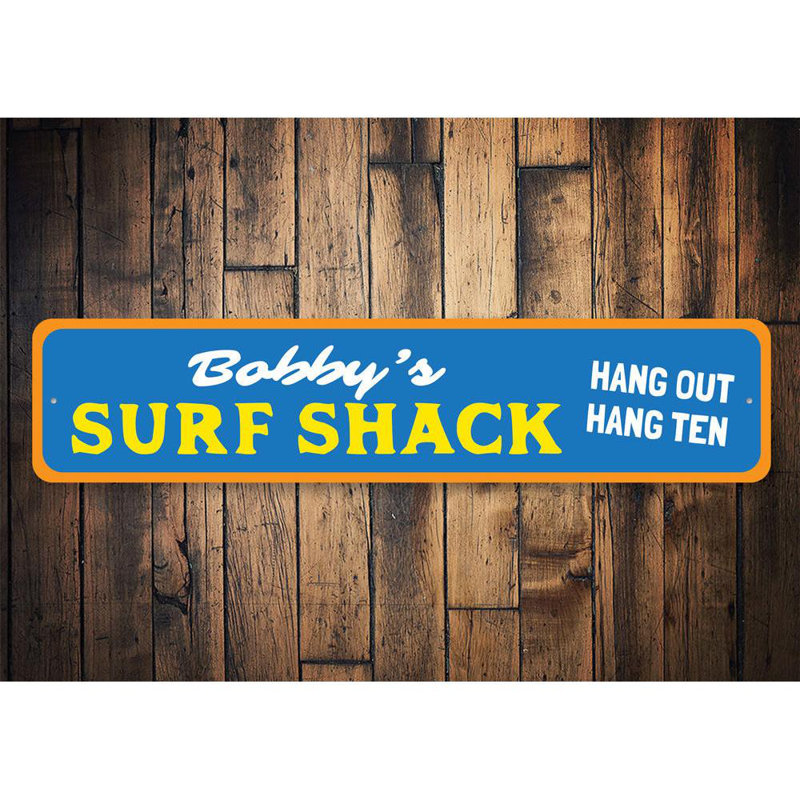 Panneau en aluminium Hang Out Hang Ten, H 6 po x l 24 po x P 0,063 po