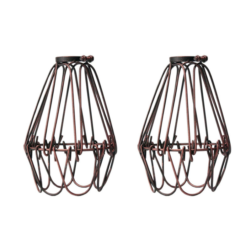 Annjelica 10cm H Metal Empire Lamp Shade, Rustic Red