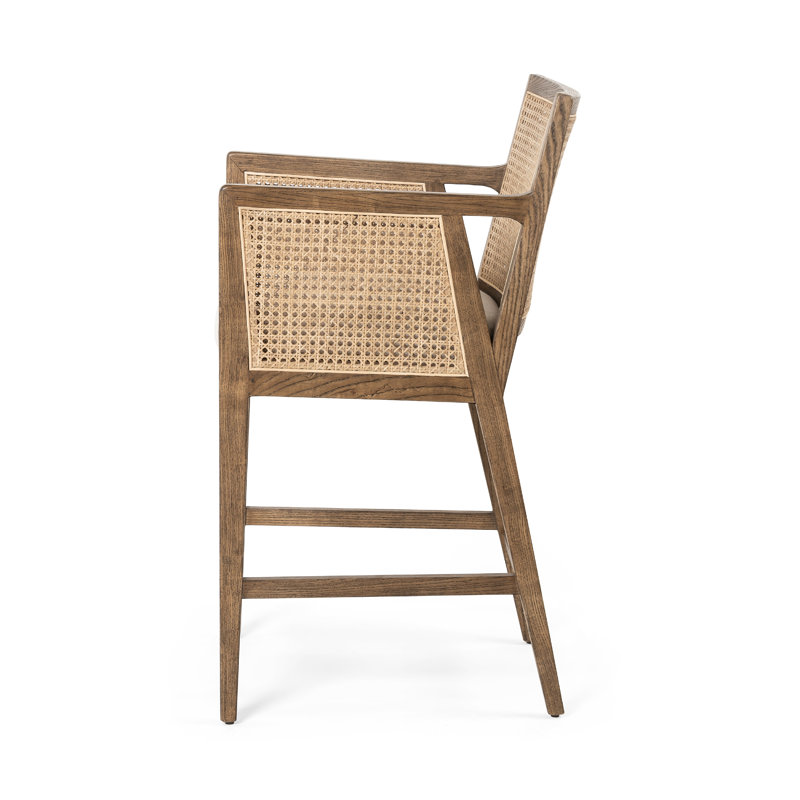 Antonia Counter & Bar Stool, Counter Stool (27" Seat Height), Beige, Natural