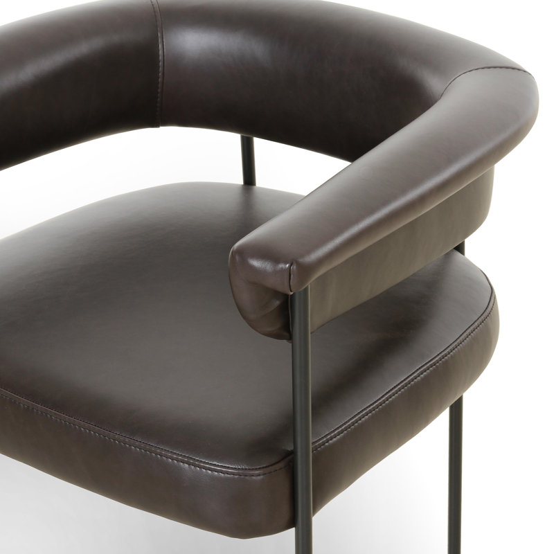 Carrie Upholstered Arm Chair,  Amber/Yellow