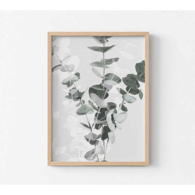 Reproduction d'art botanique murale: Eucalyptus vert doux - décor naturel moderne