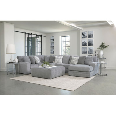  Dhevan 4 - Piece Chenille Chaise Sectional